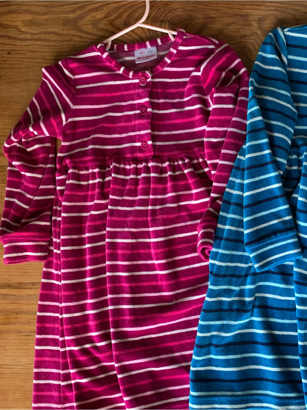 Hanna Andersson Long Sleeve velour playdresses—lot of two dresses